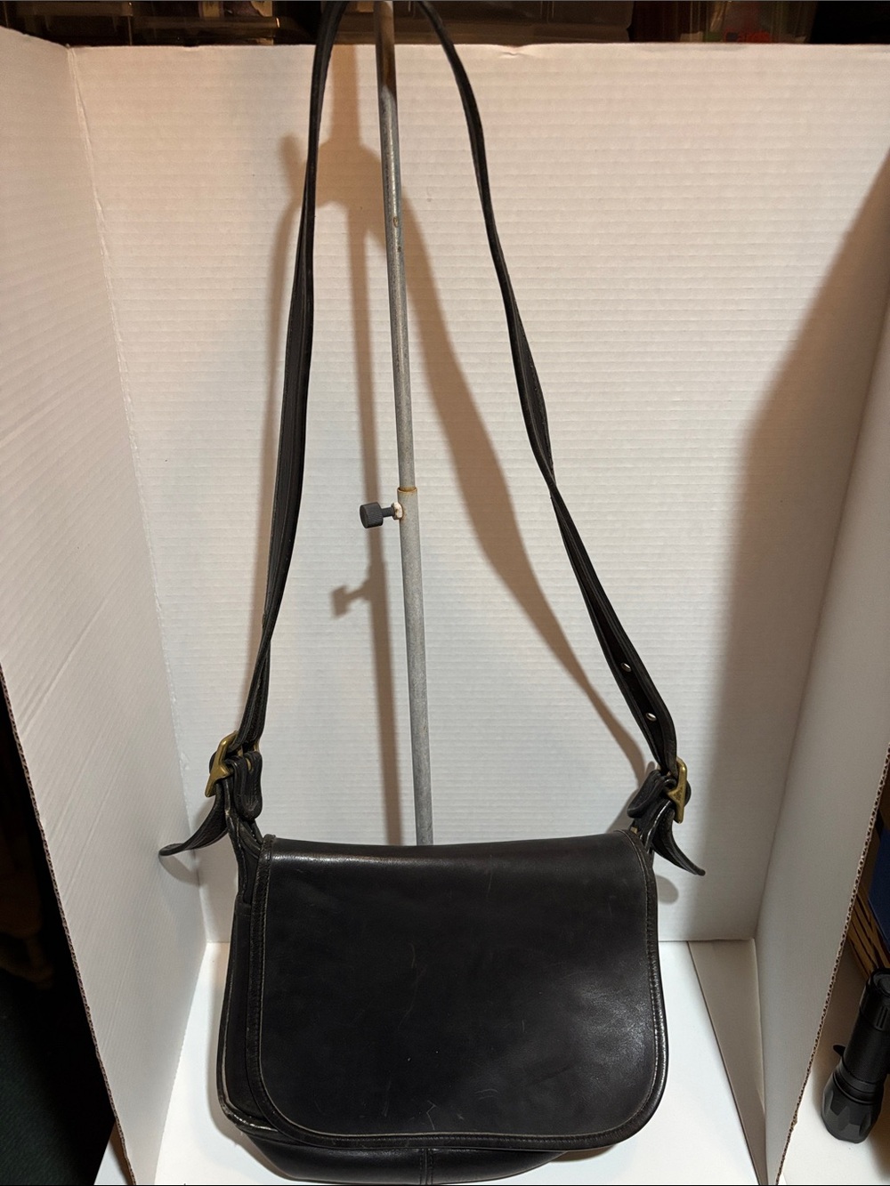 Coach Vintage Black Leather Crossbody Bag - Classic